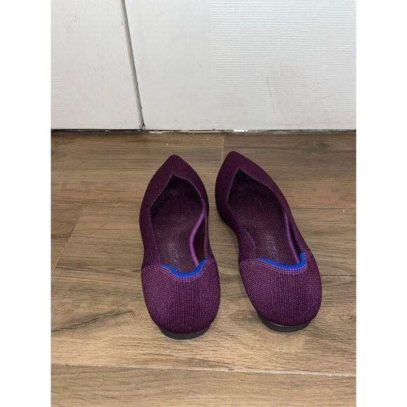 Rothys Womens Murberry  Pointed Toe Knit Flats Size 5.5 - Picture 3 of 7